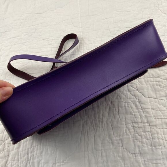 The Cambridge Satchel Company Purple Leather Satchel Bag - Picture 6 of 12